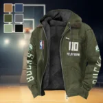 Athletic Sport Lifestyle Flannel Hoodie, True Fan Hooded Flannel HVN1436MB - Green