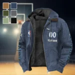 Bold Supporter Nation Flannel Hoodie, Game Ready Flannel Hoodie HVN1436MT - Navy Blue