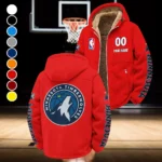 Bold Supporter Nation Winter Fleece Jacket, Cross-Training Thermal Zip HVN1436MT - Red