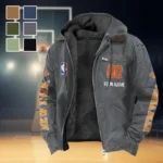 Bold Basketball Lifestyle Flannel Hoodie, Fan Pride Hooded Flannel HVN1436NY - Gray