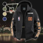 Bold Basketball Lifestyle Fleece Windbreaker Jacket, Outdoor Activity Defense HVN1436NY - Black