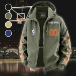 Bold Basketball Lifestyle Fleece Windbreaker Jacket, Outdoor Activity Defense HVN1436NY - Green