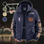 Bold Basketball Lifestyle Fleece Windbreaker Jacket, Outdoor Activity Defense HVN1436NY - Navy