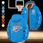 Basketball Energy Family Winter Fleece Jacket, Ultra-Soft Fleece Shell HVN1436OC - Cyan