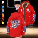 Basketball Energy Family Winter Fleece Jacket, Ultra-Soft Fleece Shell HVN1436OC - Red