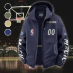All-Season Hoop Family Fleece Windbreaker Jacket, Soft-Shell Active Fleece HVN1436OM - Navy