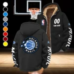 All-Season Hoop Family Winter Fleece Jacket, Heavyweight Plush Fleece HVN1436OM - Black