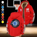 All-Season Hoop Family Winter Fleece Jacket, Heavyweight Plush Fleece HVN1436OM - Red