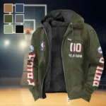 Basketball Support Crew Flannel Hoodie, Warm Sport Spirit Hoodie HVN1436PH - Green