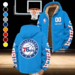 Basketball Support Crew Winter Fleece Jacket, Brushed Interior Winter Fleece HVN1436PH - Cyan