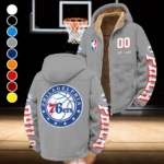 Basketball Support Crew Winter Fleece Jacket, Brushed Interior Winter Fleece HVN1436PH - Grey