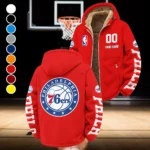 Basketball Support Crew Winter Fleece Jacket, Brushed Interior Winter Fleece HVN1436PH - Red