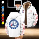 Basketball Support Crew Winter Fleece Jacket, Brushed Interior Winter Fleece HVN1436PH - White