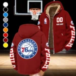Basketball Support Crew Winter Fleece Jacket, Brushed Interior Winter Fleece HVN1436PH - Wine