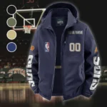 Loyal Fan Culture Fleece Windbreaker Jacket, Luxe Fleece Exterior HVN1436PS - Navy