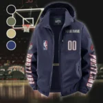 Rising Court Crew Fleece Windbreaker Jacket, Anti-Pill Wind-Blocking Fleece HVN1436PT - Navy