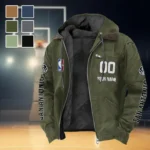 Basketball Energy Family Flannel Hoodie, Supporter Spirit Hooded Flannel HVN1436SA - Green