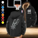 Basketball Energy Family Winter Fleece Jacket, Warm Core Loft Fleece HVN1436SA - Black