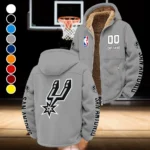 Basketball Energy Family Winter Fleece Jacket, Warm Core Loft Fleece HVN1436SA - Grey