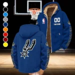 Basketball Energy Family Winter Fleece Jacket, Warm Core Loft Fleece HVN1436SA - Navy