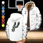 Basketball Energy Family Winter Fleece Jacket, Warm Core Loft Fleece HVN1436SA - White
