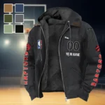 Streetwear Hoop Lifestyle Flannel Hoodie, Athletic Lifestyle Fan Hoodie HVN1436TR - Black