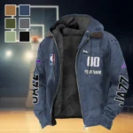 All-Season Sport Family Flannel Hoodie, Classic Flannel Sport Hoodie HVN1436UJ - Navy Blue