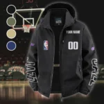 All-Season Sport Family Fleece Windbreaker Jacket, High-Density Windproof Fleece HVN1436UJ - Black