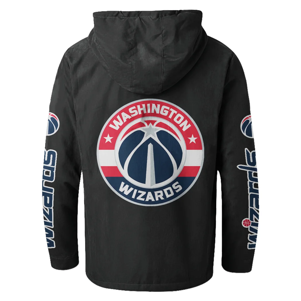 Bold Basketball Pride Flannel Hoodie, Fan Squad Flannel Hoodie HVN1436WW - Black - Image 3