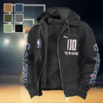 Bold Basketball Pride Flannel Hoodie, Fan Squad Flannel Hoodie HVN1436WW - Black