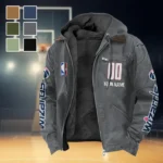 Bold Basketball Pride Flannel Hoodie, Fan Squad Flannel Hoodie HVN1436WW - Gray