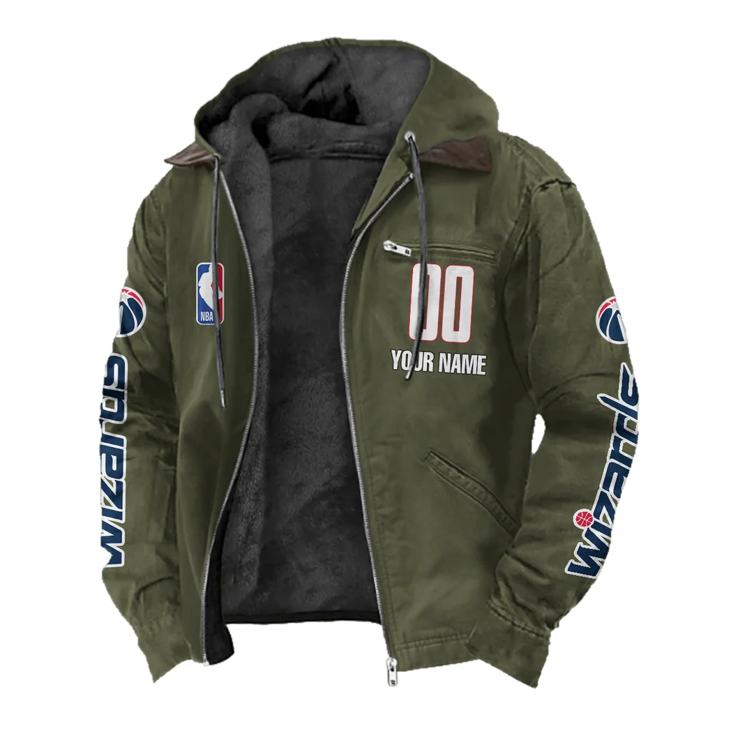 Bold Basketball Pride Flannel Hoodie, Fan Squad Flannel Hoodie HVN1436WW - Green - Image 2