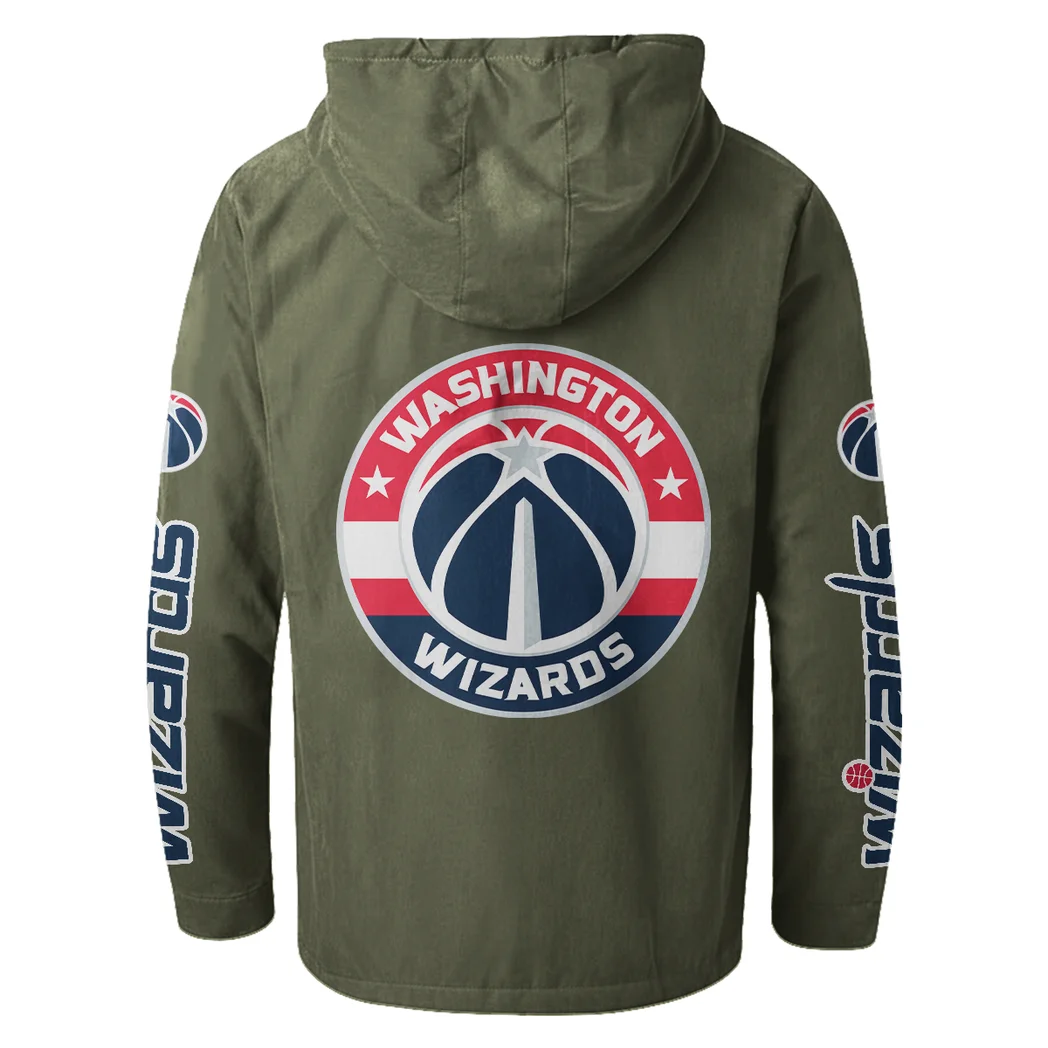 Bold Basketball Pride Flannel Hoodie, Fan Squad Flannel Hoodie HVN1436WW - Green - Image 3