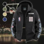 Bold Basketball Pride Fleece Windbreaker Jacket, Breathable Fleece Windwear HVN1436WW - Black