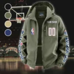 Bold Basketball Pride Fleece Windbreaker Jacket, Breathable Fleece Windwear HVN1436WW - Green