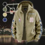 Bold Basketball Pride Fleece Windbreaker Jacket, Breathable Fleece Windwear HVN1436WW - Khaki