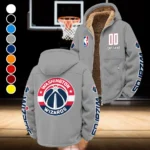 Bold Basketball Pride Winter Fleece Jacket, Sherpa Lined Winter Fleece HVN1436WW - Grey