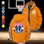 Bold Basketball Pride Winter Fleece Jacket, Sherpa Lined Winter Fleece HVN1436WW - Orange