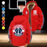 Bold Basketball Pride Winter Fleece Jacket, Sherpa Lined Winter Fleece HVN1436WW - Red
