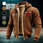 Basketball Energy Fans Fleece-Lined Hooded Jacket, All-Mountain Hooded Fleece HVN1437CB - brown