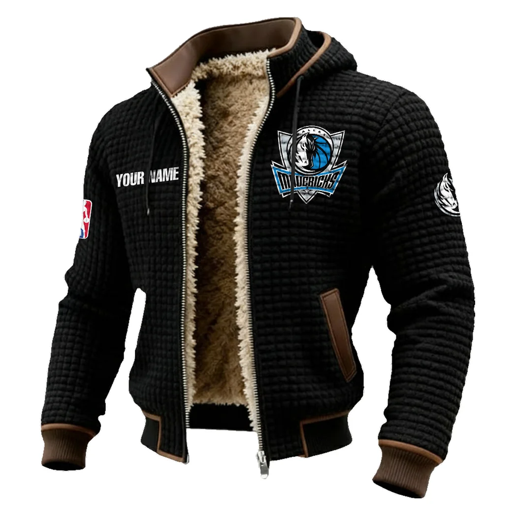 Rising Supporter Family Fleece-Lined Hooded Jacket, Cross-Training Winter Layer HVN1437DM - Black - Image 2