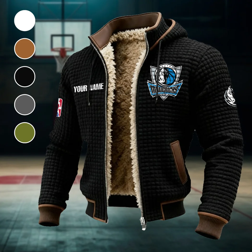 Rising Supporter Family Fleece-Lined Hooded Jacket, Cross-Training Winter Layer HVN1437DM - Black