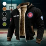 Streetwear Hoop Squad Fleece-Lined Hooded Jacket, Rapid-Dry Fleece-Lined Hoody HVN1437DP - Black