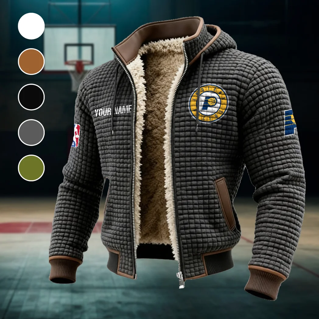 Everyday Court Lifestyle Fleece-Lined Hooded Jacket, Wind-Blocker Insulated Hoody HVN1437IP - Grey