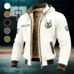 Streetwear Court Culture Fleece-Lined Hooded Jacket, Sub-Zero Fleece-Lined Shield HVN1437MB - White