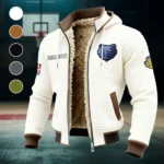 Athletic Fan Pride Fleece-Lined Hooded Jacket, Elemental Guard Sport Jacket HVN1437MG - White