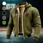 Everyday Basketball Lifestyle Fleece-Lined Hooded Jacket, Water-Resistant Thermal Hoody HVN1437MH - Green