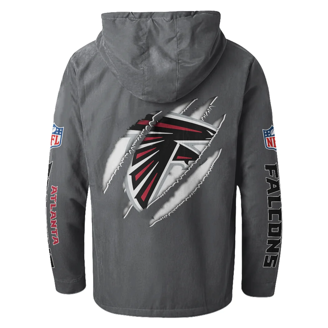 Night Prowlers Flannel Hoodie, Game Day Hooded Flannel HVN1438AF - Gray - Image 3