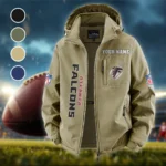 Night Prowlers Fleece Windbreaker Jacket, Insulated Windbreaker Fleece HVN1438AF - Khaki