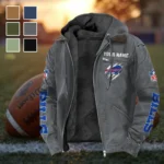 Horned Army Flannel Hoodie, Athletic Spirit Fan Hoodie HVN1438BB - Gray